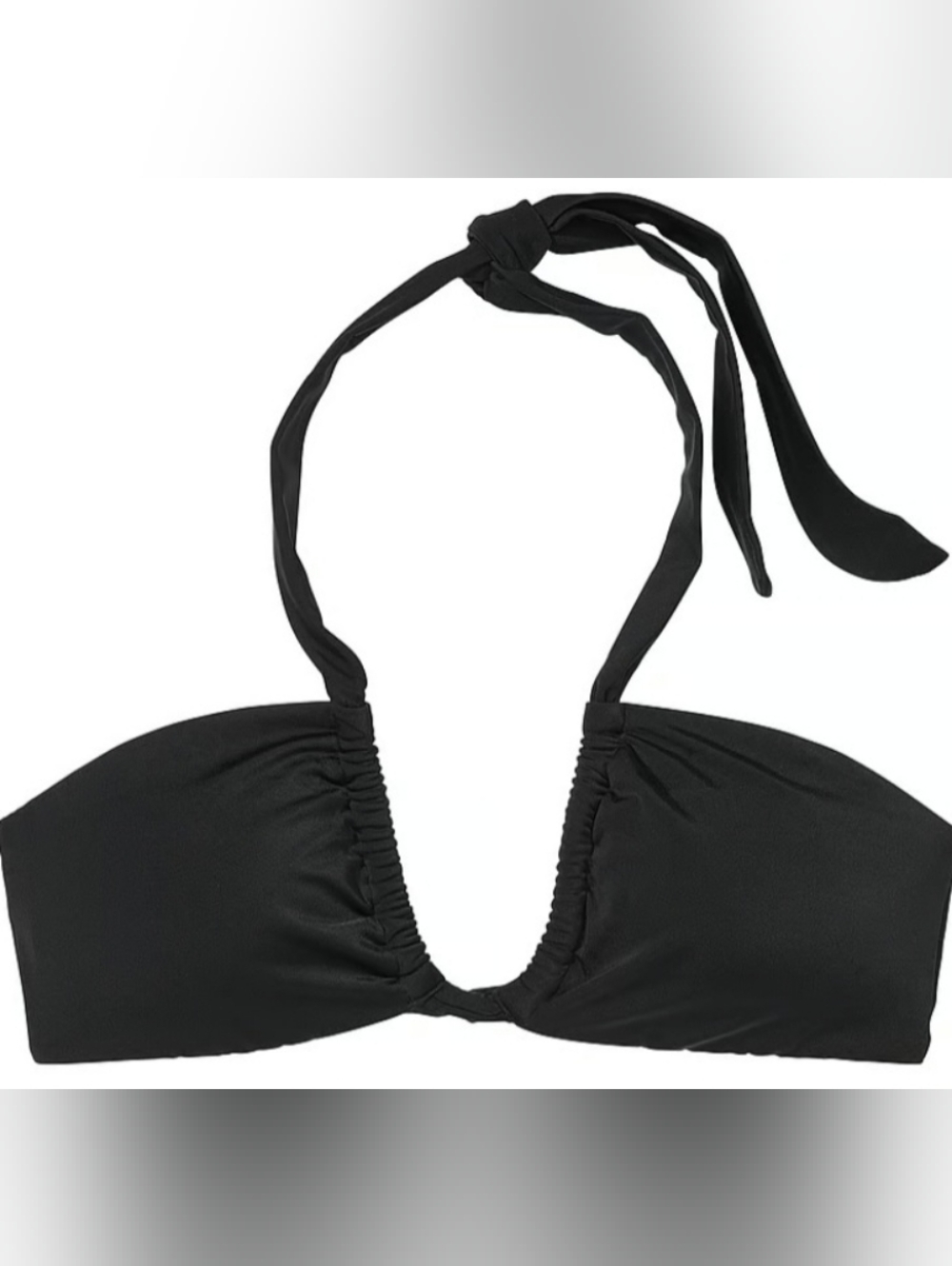 S M XL VS Swim Multiway Halter Bikini Top Black Tropical